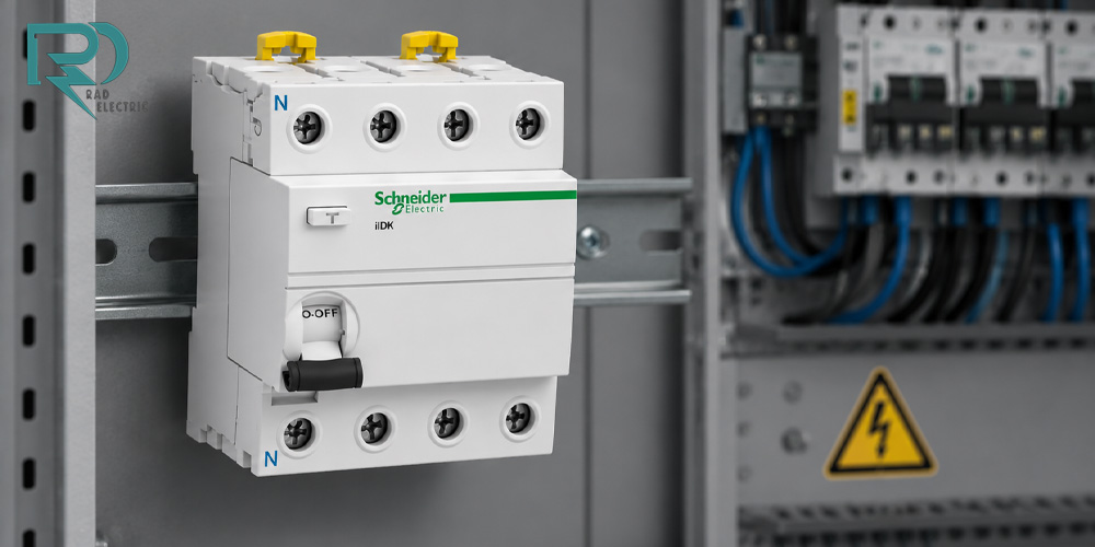کلید محافظ جان چهار پل 30 میل 10KA-80A اشنایدر مدل A9R11480