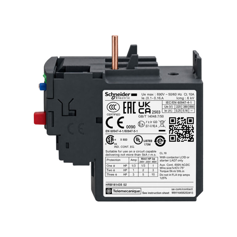 بی متال 0.63 تا 1 آمپر اشنایدر سری TeSys LRD مدل LRD05